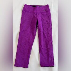 NIKE Dri-Fit Purple Running Capri Cropped Leggings‎ Pants Womens Size Small